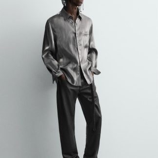 PANTALONES SLIM FIT DE CUERO