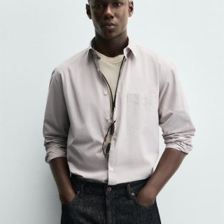 CAMISA DE JACQUARD A RAYAS